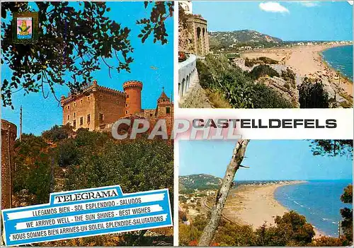 Cartes postales moderne Castelldefels Telegrama