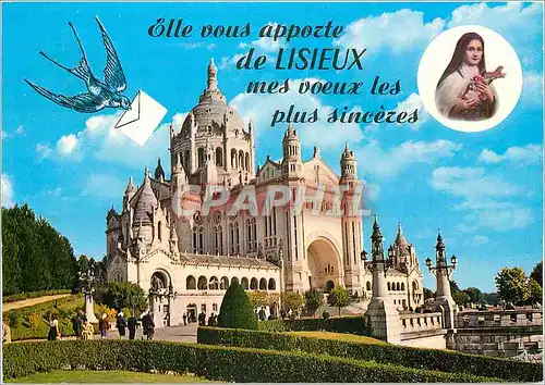 Cartes postales moderne Lisieux (Calvasdos) Sainte Therese et la Basilique