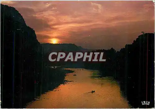Cartes postales moderne Ardeche Pittoresque Coucher de soleil dans les Gorges de l'Ardeche