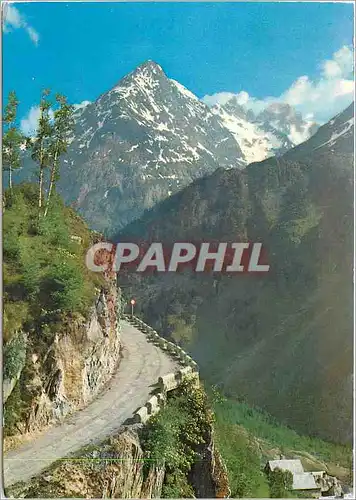 Moderne Karte Les Alpes en couleurs naturelles l'Oisans Route de la Berarde et l'Olan (3564 m)