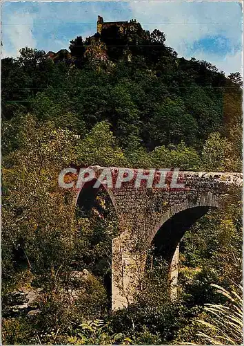 Cartes postales moderne Environs de Saint Andre de Chalencon (Haute Loire) Le Pont du Diable et le chateau feodal de cha