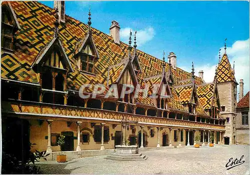 Moderne Karte Au pays des Grand crus Beaune (Cote d'Or) La cour d'honneur