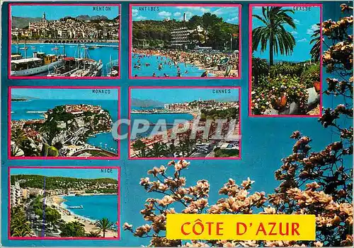 Moderne Karte Souvenir de la Cote d'Azur