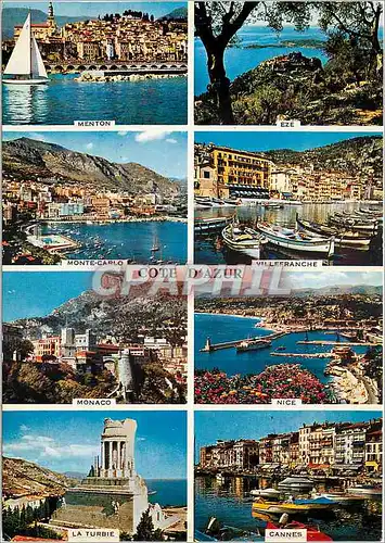 Cartes postales moderne Les merveilles sites de la Cote d'Azur