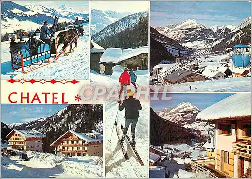 Moderne Karte Chatel (Haute Savoie) alt de 1200 a 2000 m