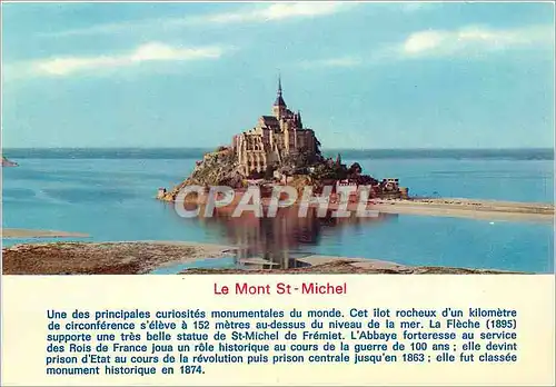Moderne Karte Le Mont Saint Michel Vue aerienne