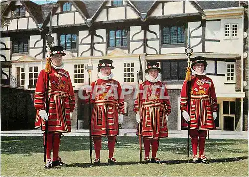 Moderne Karte Tower of London Yeomen Warders in Ceremonial Dress