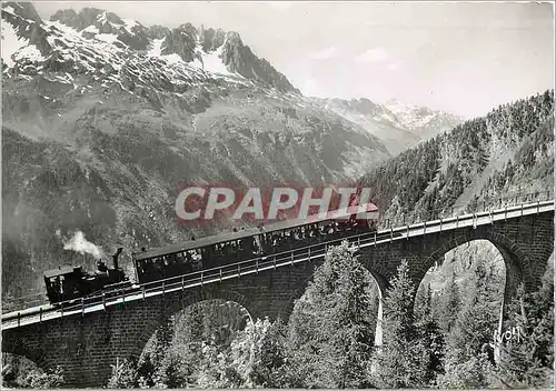 Moderne Karte Chamonix Mont Blanc (Hte Savoie) Chemin de fer du Montenvers et les Aiguilles rouges Train