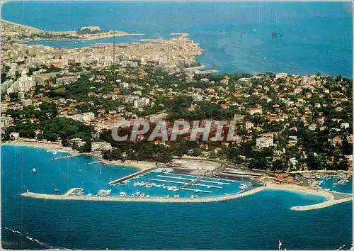 Cartes postales moderne Antibes Juan les Pins Le port de la Gallice Au fond Antibves et le Fort Carre