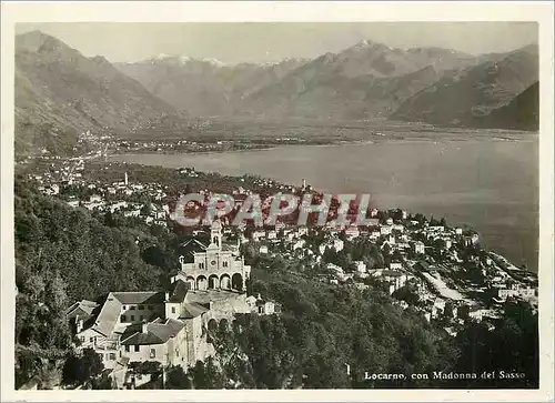 Cartes postales moderne Locarno con Madonna del Sasso