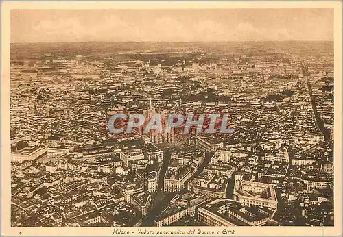 Cartes postales moderne Milano Veduta panoramica del Duomo e Citta