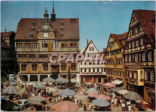 Cartes postales moderne Univesitalsstadt Tubingen Marktpkatz mit Rathaus