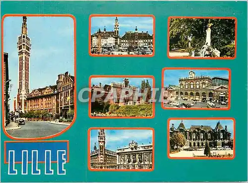 Cartes postales moderne Souvenir de Lille Hotel de Ville et son BeFFROI