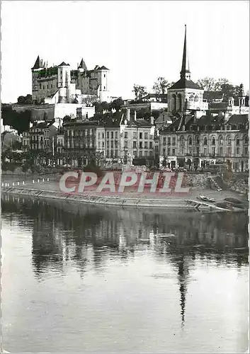 Cartes postales moderne Val de Loire Saumur (M et L) La Loire la Ville au fond le Chateau