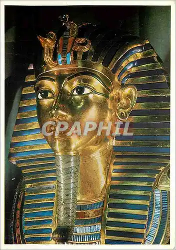 Cartes postales moderne Art Egyptien (Vers 1350 av J C) Le Tresor de Toulankhamon le masque funeraire en or