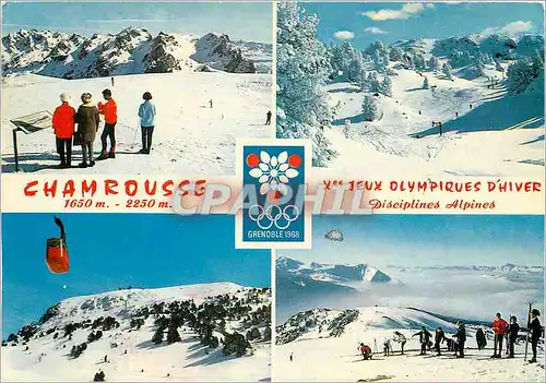 Moderne Karte Chamrousse (Alt 1650 2250 m) Discipllines Alpines Grenoble 1968 Jeux Olympiques Olympic Games