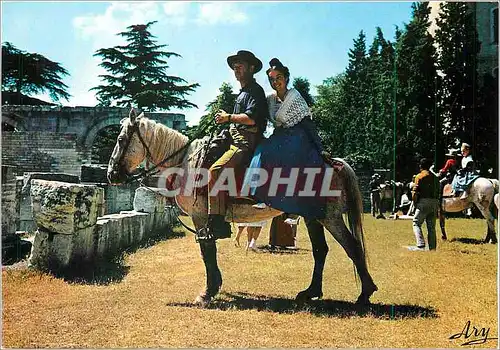 Moderne Karte La Fete en Pays d'Arles Folklore Cheval