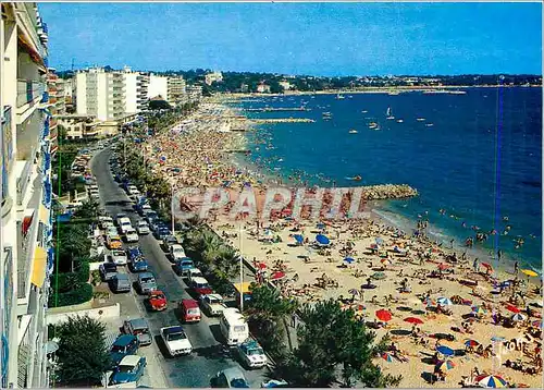 Cartes postales moderneLa Cote d'Azur Miracle de la nature Juan les Pins (A M) L'Efilade des Plages Le Boulevard charles