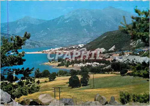 Moderne Karte Les Hautes Alpes Savines le Lac (800 m) les terrains de camping d'Eygoires sur les bords du Lac