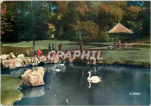 Moderne Karte Roubaix (Nord) Un coin du Parc Barbieux