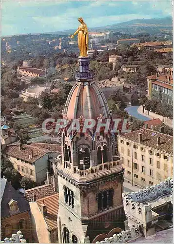 Cartes postales moderne Lyon Ancienne chapelle de Fourviere la vierge doree de Fabisch