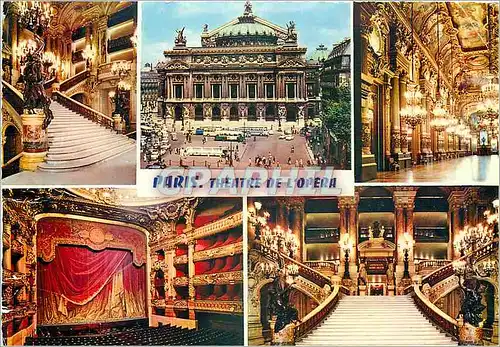 Moderne Karte Paris Le Theatre de l'Opera