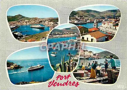 Cartes postales moderne Cote Vermeille Port Vendres Vue d'ensemble Le Port le POrt de Plaisance