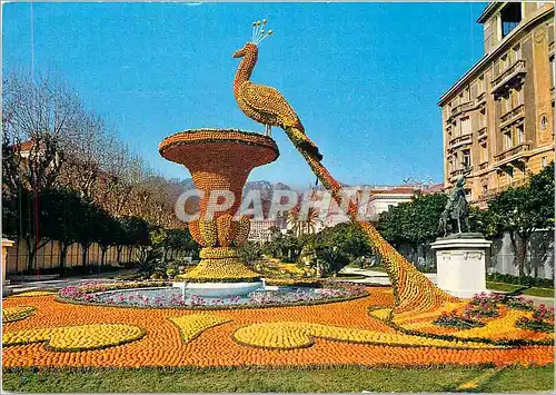 Moderne Karte La Cote d'Azur Menton Le Jardin la Fete du Citron