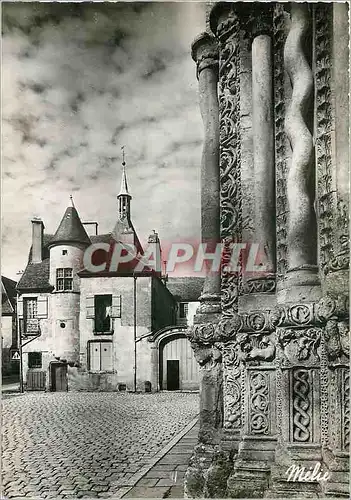 Moderne Karte Avallon (Yonne) Portail de l'Eglise St Lazar et Maison du XVe s