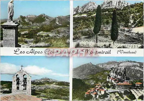 Moderne Karte Les Belles Couleurs de Provence Les alpes Contadines de Montmirail (Vaucluse) Suzette Statue de