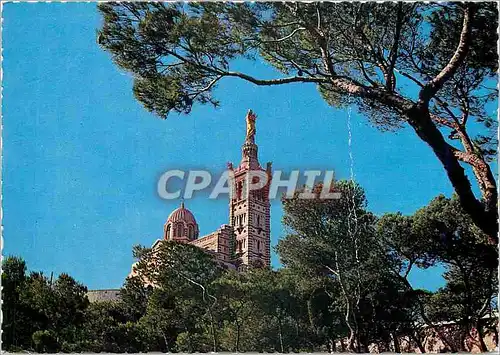 Moderne Karte Marseille Basilique de N Dde la Garde