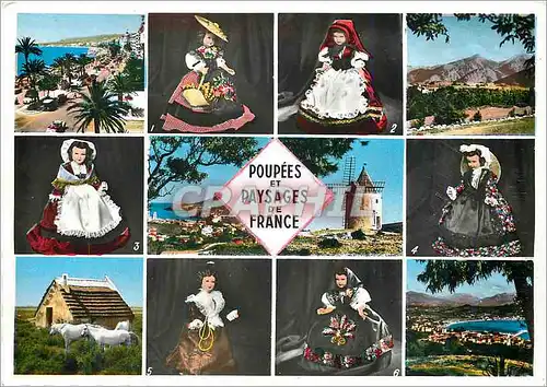 Cartes postales moderne Poupees et Paysages de France Nicoise et Nice Pyreneenne et Mont Louis Folklore