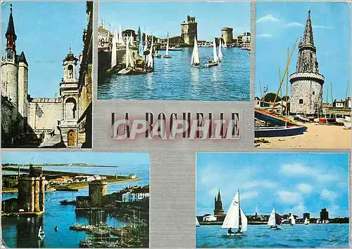 Cartes postales moderne La Rochelle (Charente Mme) L'Hotel de Ville le Pont La Tour de la Lanterne laTour St Nicolas et