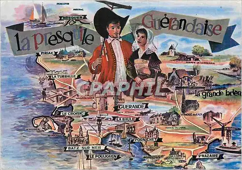 Cartes postales moderne La Presqu'Ile Guerandaise Guerande Folklore Le Croisic