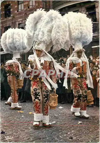 Moderne Karte Carnaval Gilles en action