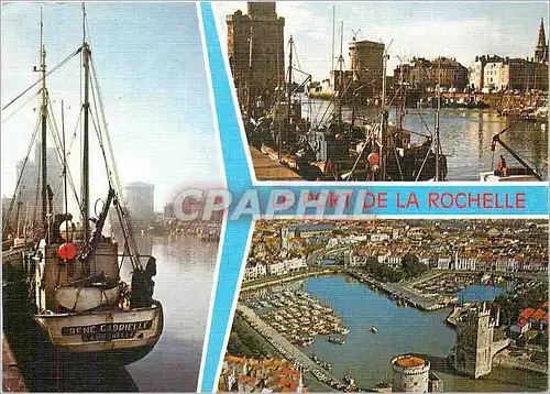 Moderne Karte La Rochelle Le Port de la Rochelle avec les Tours St Nicolas et Tour de la Chaine et laTour de l