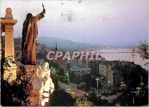 Cartes postales moderne Budapest View with St Gellert Statue