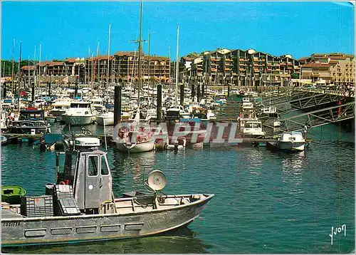 Moderne Karte Couleurs et Lumiere de France Les Landes Capbreton (Landes) Le Port de Plaisance et l'ensemble M