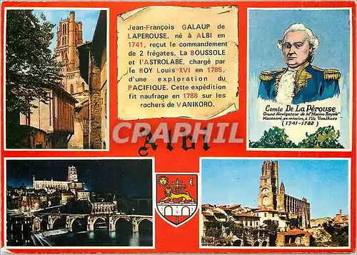 Cartes postales moderne Albi (Tarn) Ville d'art Centre de Tourisme Lion Comte de la Perouse