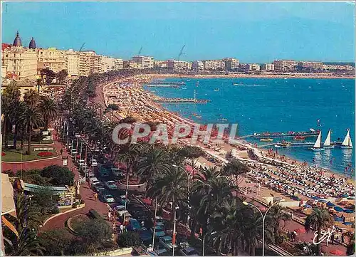 Moderne Karte La Cote d'Azur Cannes (A M) La Croisette le Carlton Le Miramar et Martinez