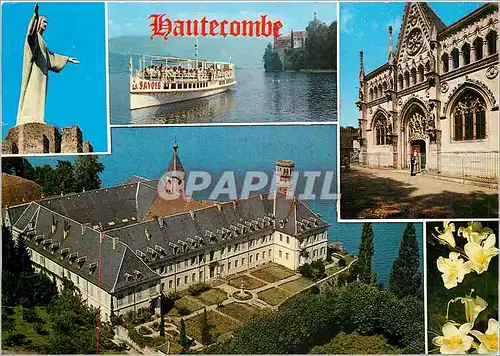 Moderne Karte L'Abbaye de Hautecombe (Savoie) au bord du Lac du Bourget