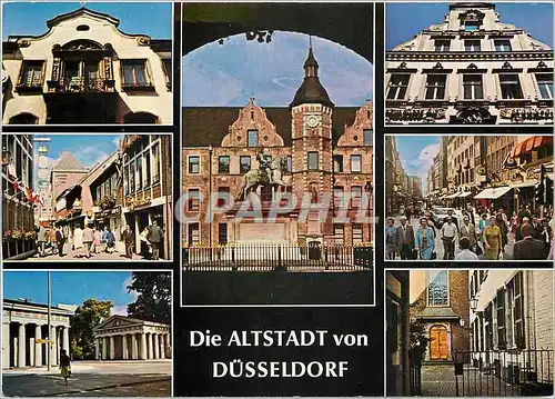 Moderne Karte Die Altstadt von Dusseldorf