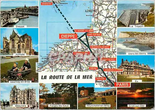 Cartes postales moderne La route de la mer Dieppe