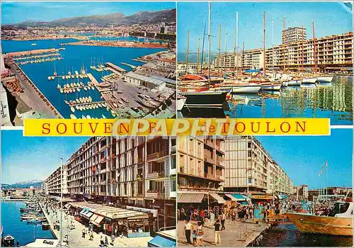 Cartes postales moderne Soleil de la Cote d'Azur Toulon Different aspectsdu Port les Quais