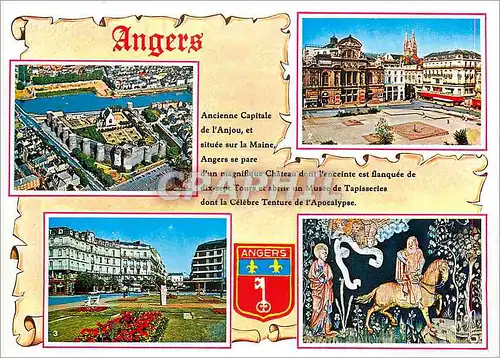 Cartes postales moderne Couleurs et Lumiere de France Angers (Maine et Loire) Vue generale le chateau et la Marne