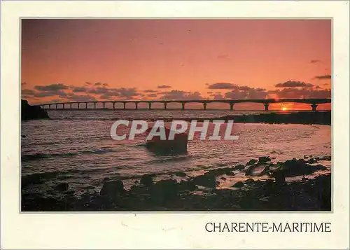 Moderne Karte Charente Mme Cote de Beaute Pont de l'Ile Re