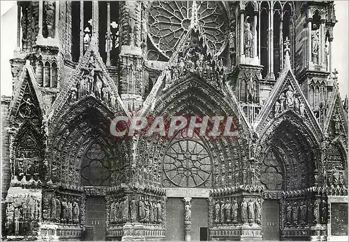 Cartes postales moderne Reims La Cathedrale N D (XIIIe s) Partails de la Facade Occidentale