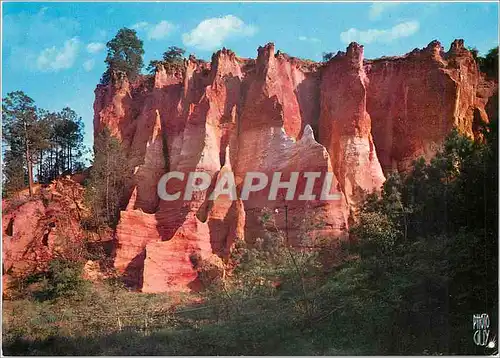 Cartes postales moderne Paysages de France Roussillin Vaucluse Alt 400m les Falaises sang et or des carrieres d'ocre