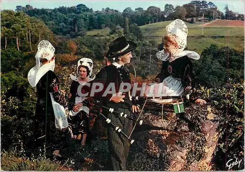 Cartes postales moderne Folklore de France La Bretagne Quimperle Bannalec Scaer (Finistere) dans les pres