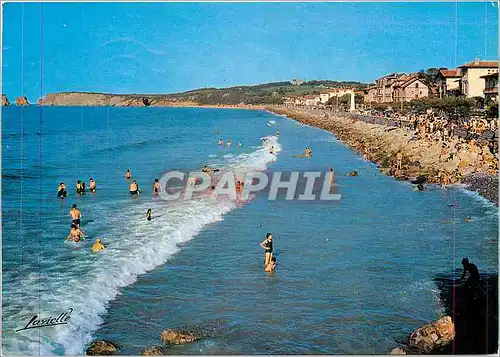 Cartes postales moderne Hendaye (Frontiere Franco Espagnole) Une vue de la Plage a maree haute au fond les Deux Jumeaux